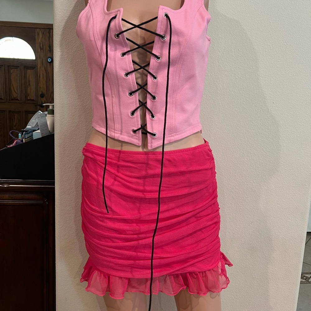 Pink skirt